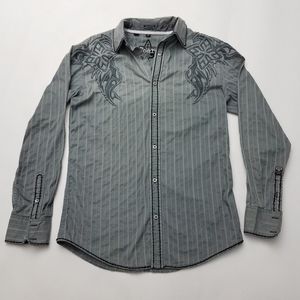 Roar Strength Refined Embroidered Button Shirt